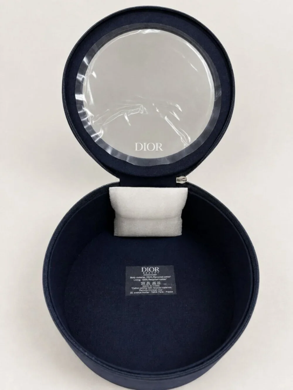 Christian Dior Beauty Round Mirrored Vanity Case NIB